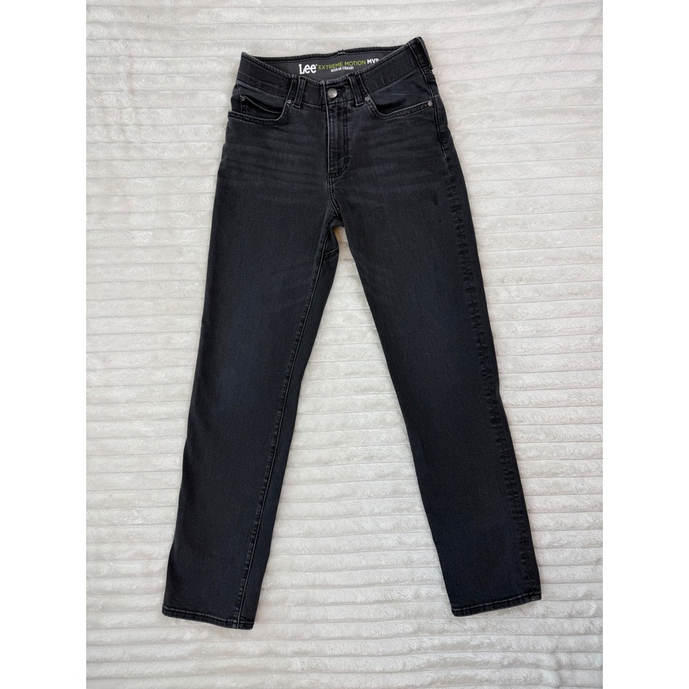 Lee Extreme Motion MVP Black Jeans Mens 30x32 Regular Straight Stretch 102018155